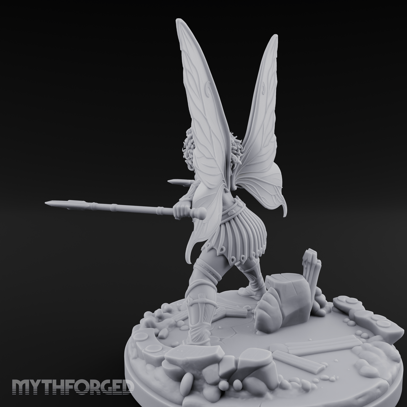 Dual Wand Casting Fairy Mage Miniature for Dungeons and Dragons, Pathfinder or other TTRPGs