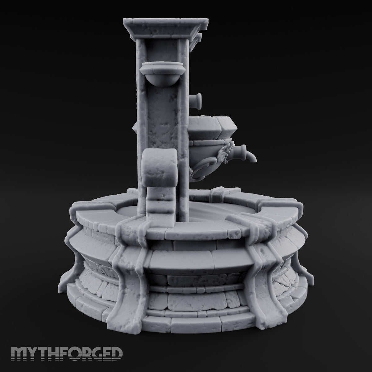 Drink Deep, Stone Is Patient Ornate Stone Fountain — Standard