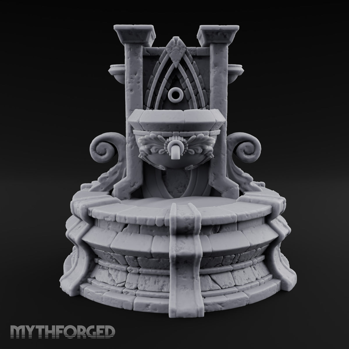 Drink Deep, Stone Is Patient Ornate Stone Fountain — Standard