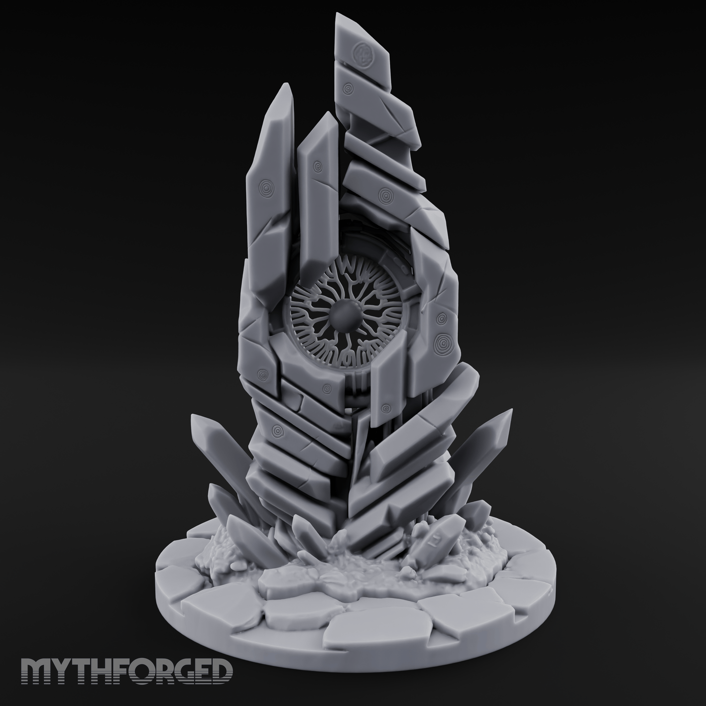 Crystalline Monolith Rising Obelisk Sentinel Miniature for Dungeons and Dragons, Pathfinder or other TTRPGs