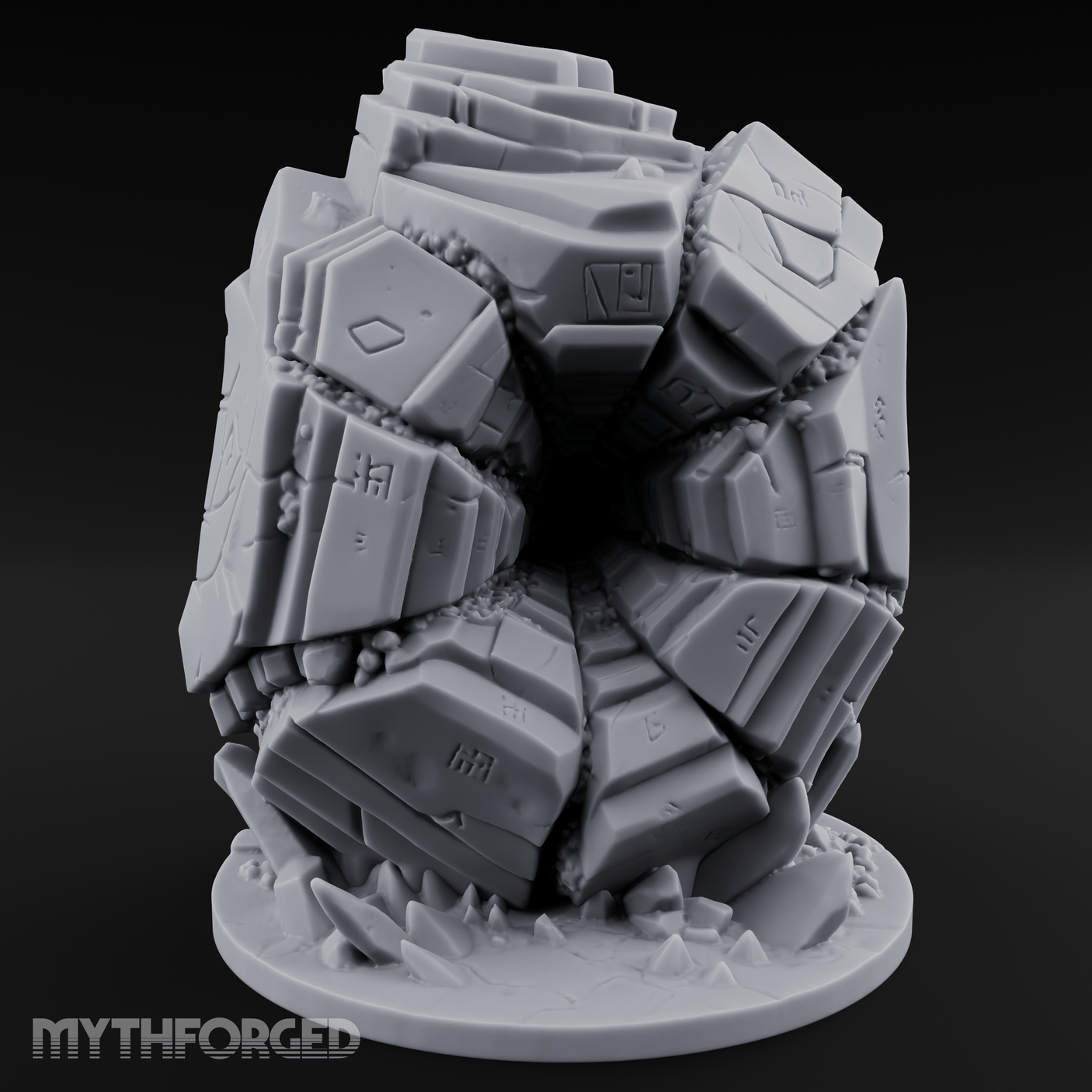 Stacked And Towering Obelisk Sentinel Miniature for Dungeons and Dragons, Pathfinder or other TTRPGs