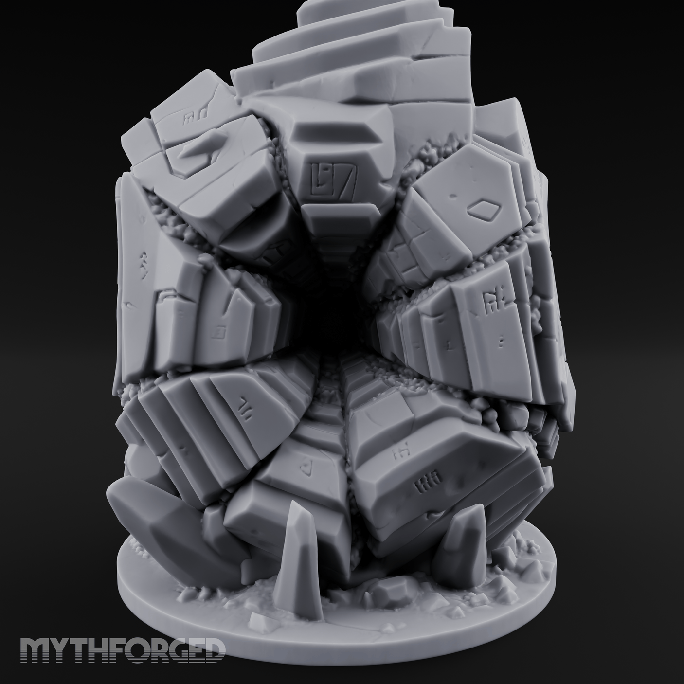 Stacked And Towering Obelisk Sentinel Miniature for Dungeons and Dragons, Pathfinder or other TTRPGs