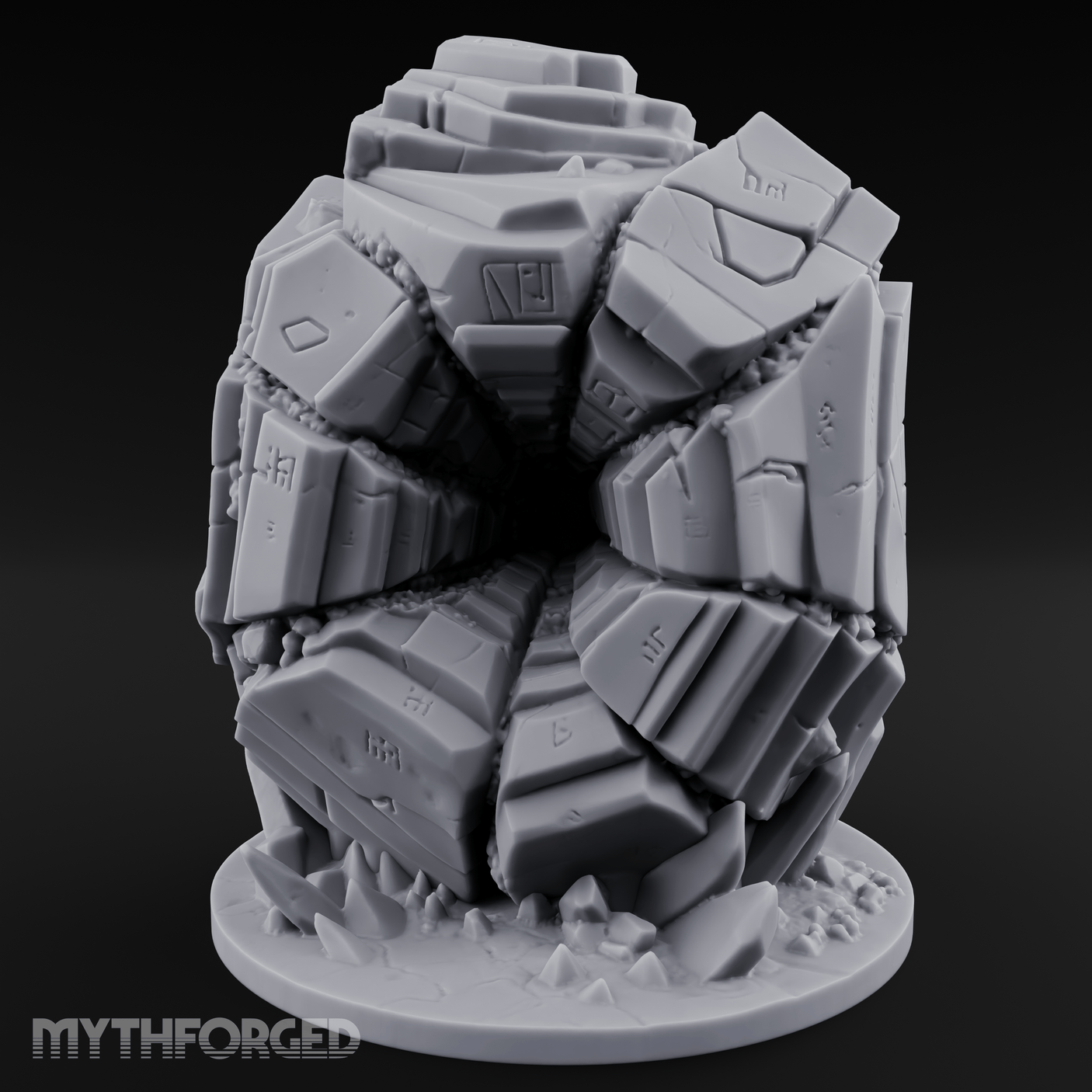 Stacked And Towering Obelisk Sentinel Miniature for Dungeons and Dragons, Pathfinder or other TTRPGs