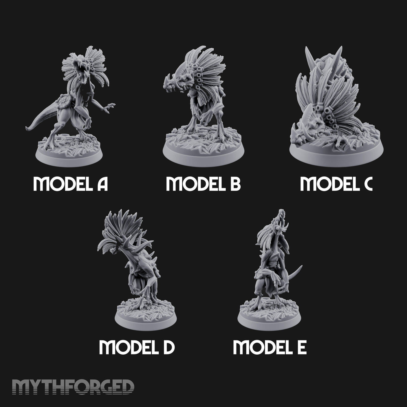 Frill Flaring Raptor Hunters — Full Set