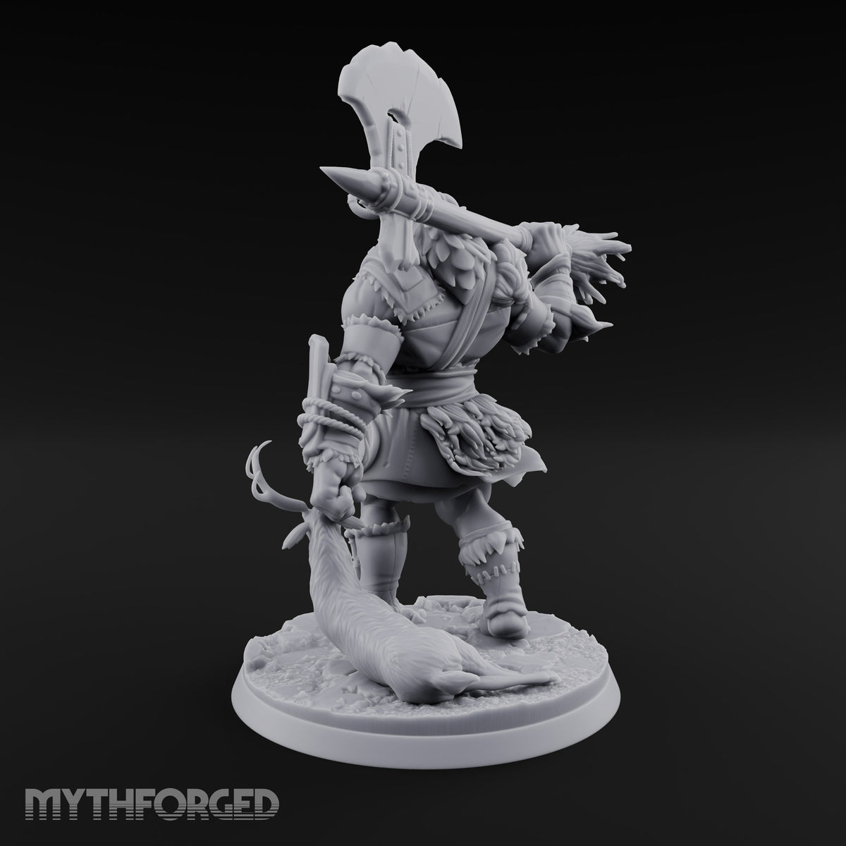 Hammer, Axe and Splintered Club Frost Giant Warrior B