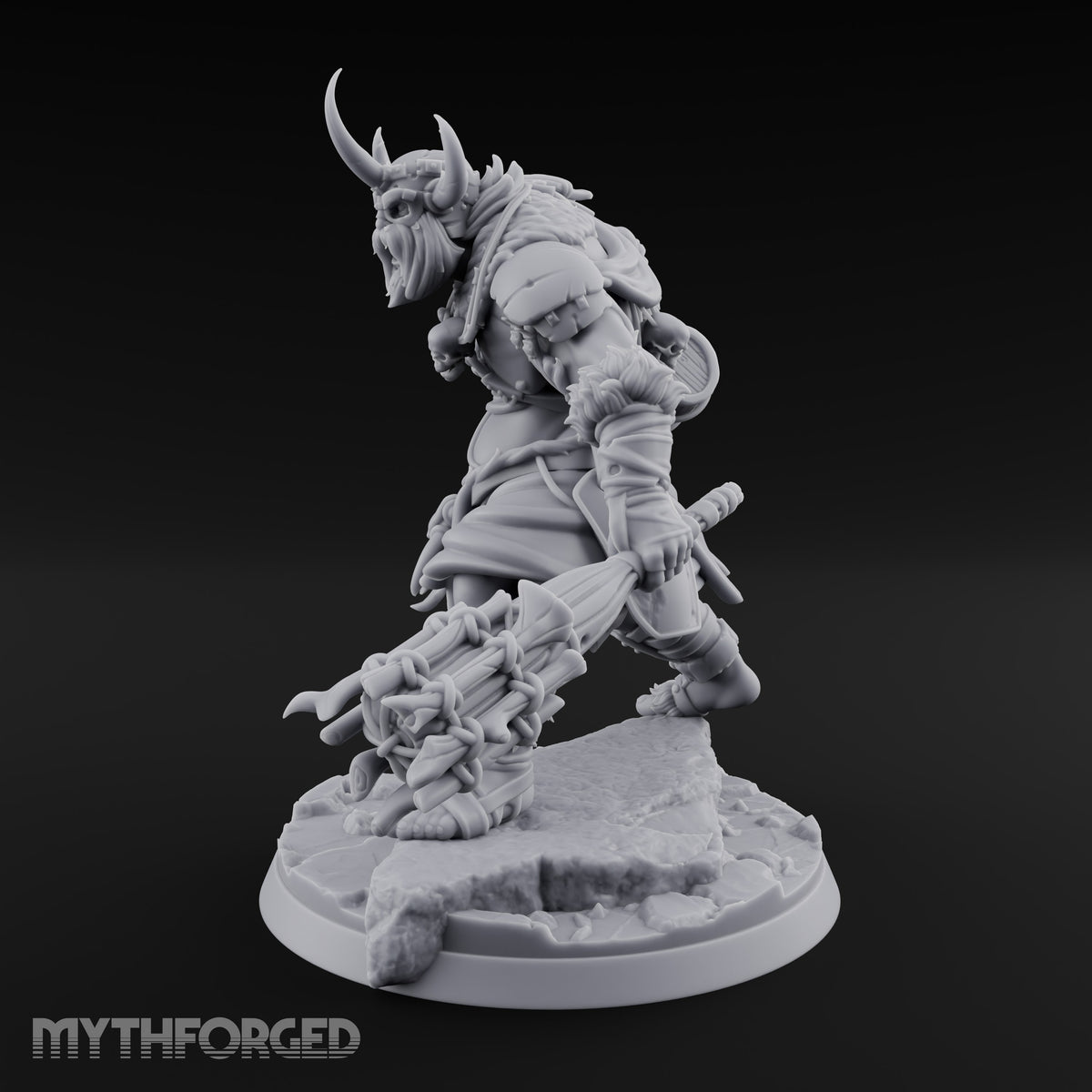 Hammer, Axe and Splintered Club Frost Giant Warrior C