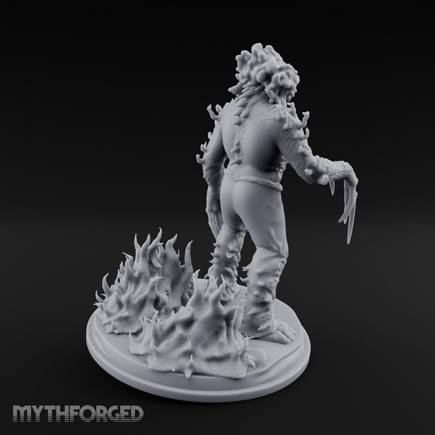 Fungus Crowned Lurching Zombie Fungus Hybrid Miniature for Dungeons and Dragons, Pathfinder or other TTRPGs