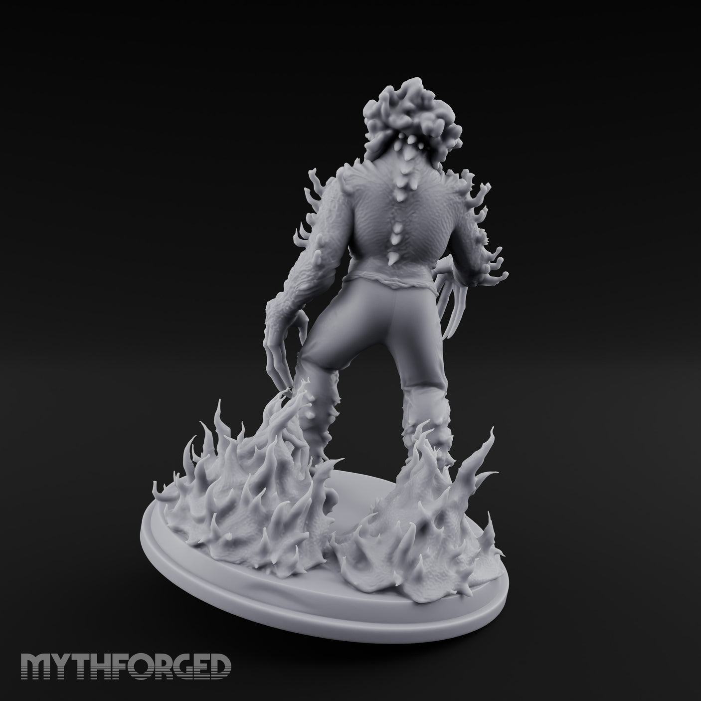 Fungus Crowned Lurching Zombie Fungus Hybrid Miniature for Dungeons and Dragons, Pathfinder or other TTRPGs