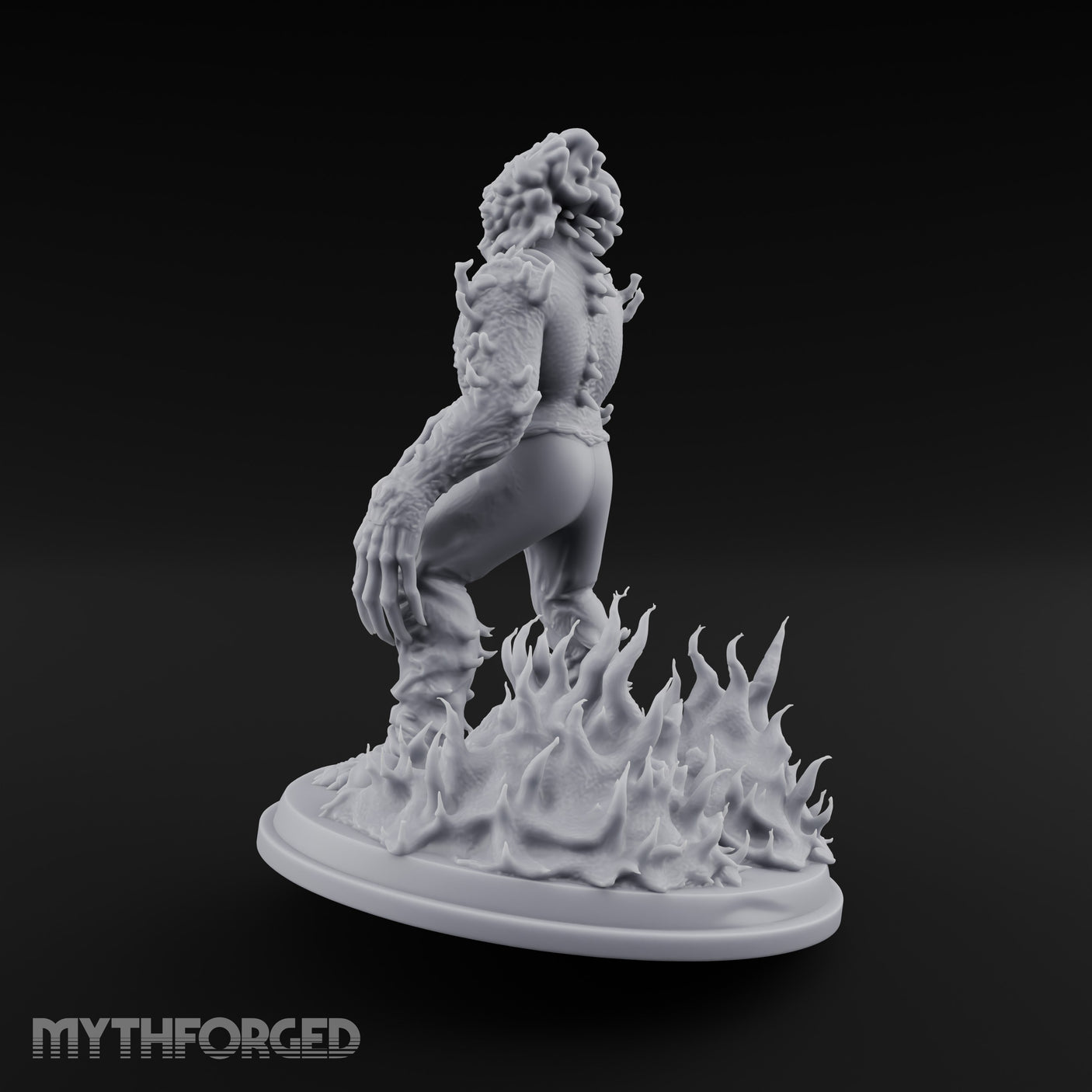 Fungus Crowned Lurching Zombie Fungus Hybrid Miniature for Dungeons and Dragons, Pathfinder or other TTRPGs