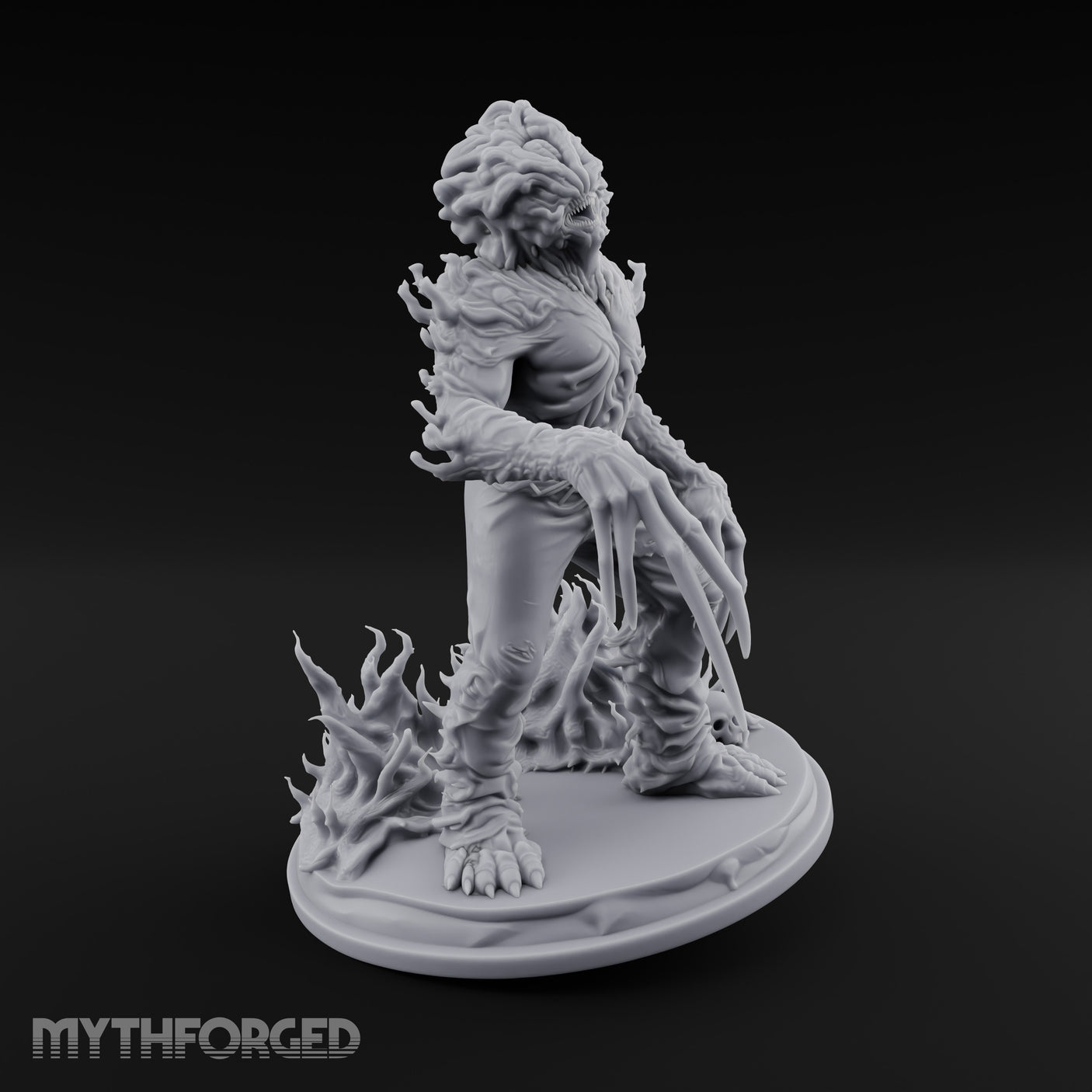 Fungus Crowned Lurching Zombie Fungus Hybrid Miniature for Dungeons and Dragons, Pathfinder or other TTRPGs