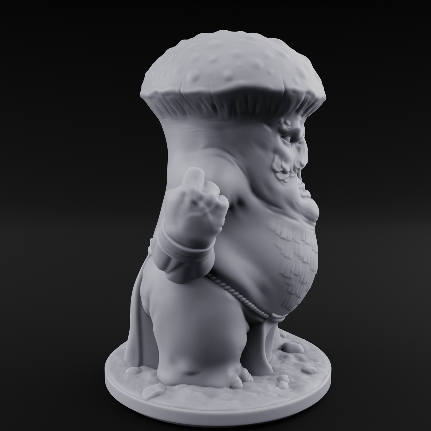 Fists Up Grumpy Myconid Brawler A Miniature for Dungeons and Dragons, Pathfinder or other TTRPGs