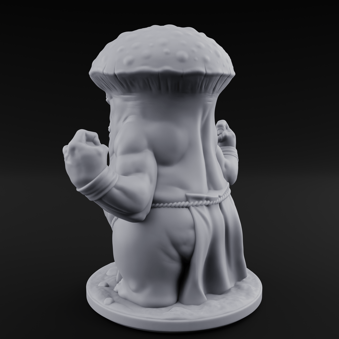 Fists Up Grumpy Myconid Brawler A Miniature for Dungeons and Dragons, Pathfinder or other TTRPGs