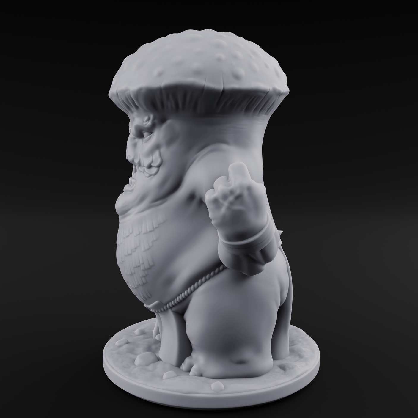 Fists Up Grumpy Myconid Brawler A Miniature for Dungeons and Dragons, Pathfinder or other TTRPGs