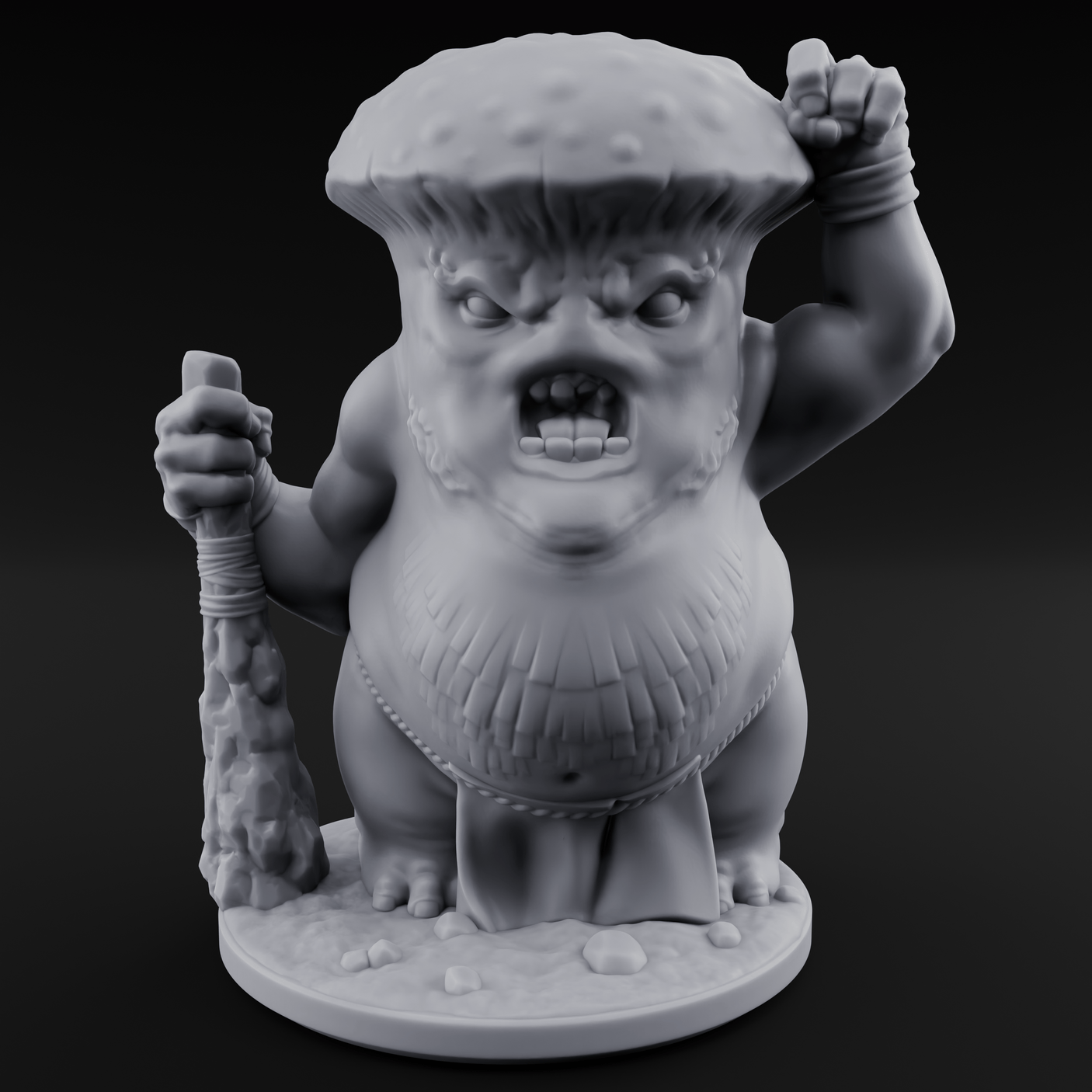 Fists Up Grumpy Myconid Brawlers Miniature for Dungeons and Dragons, Pathfinder or other TTRPGs