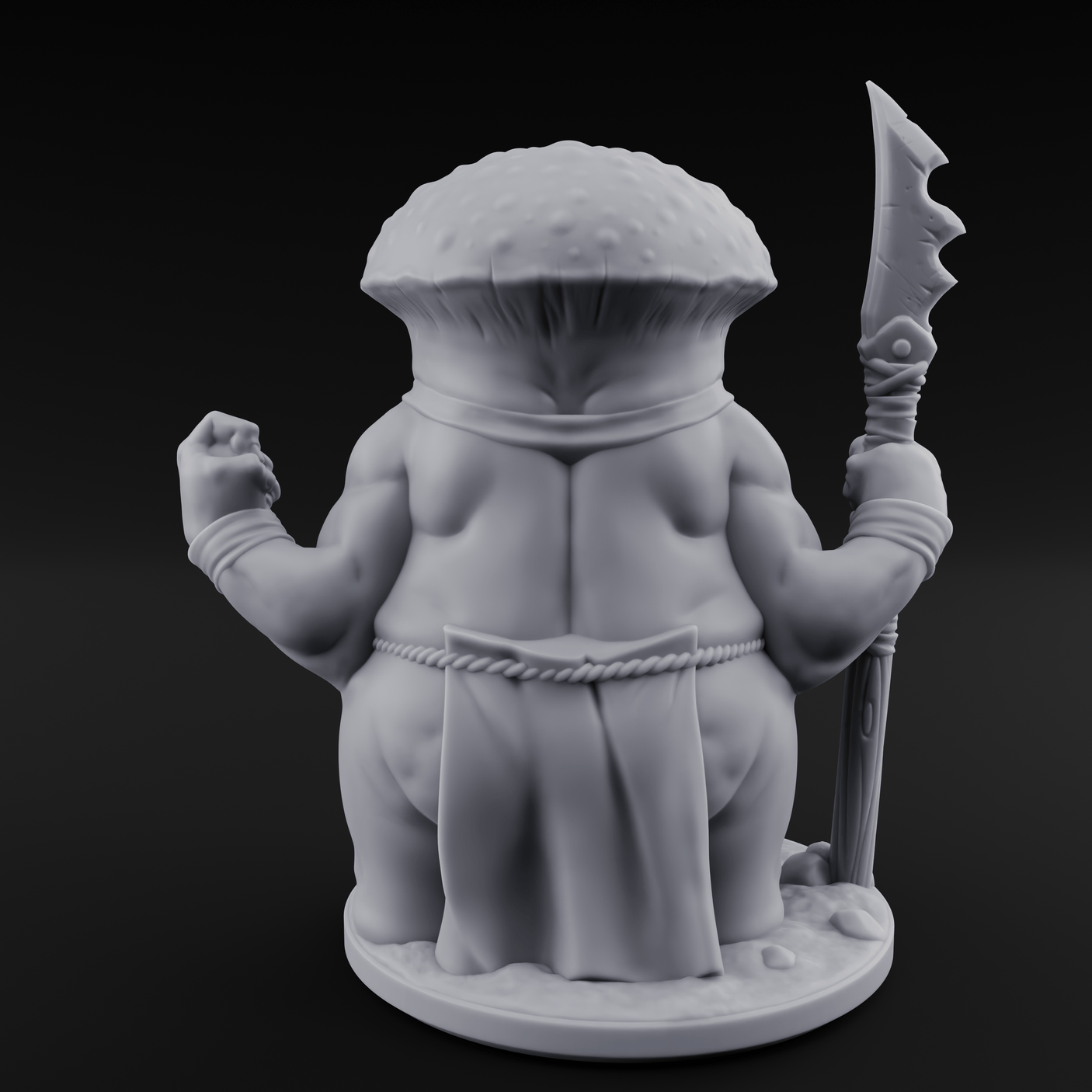 Fists Up Grumpy Myconid Brawler C Miniature for Dungeons and Dragons, Pathfinder or other TTRPGs