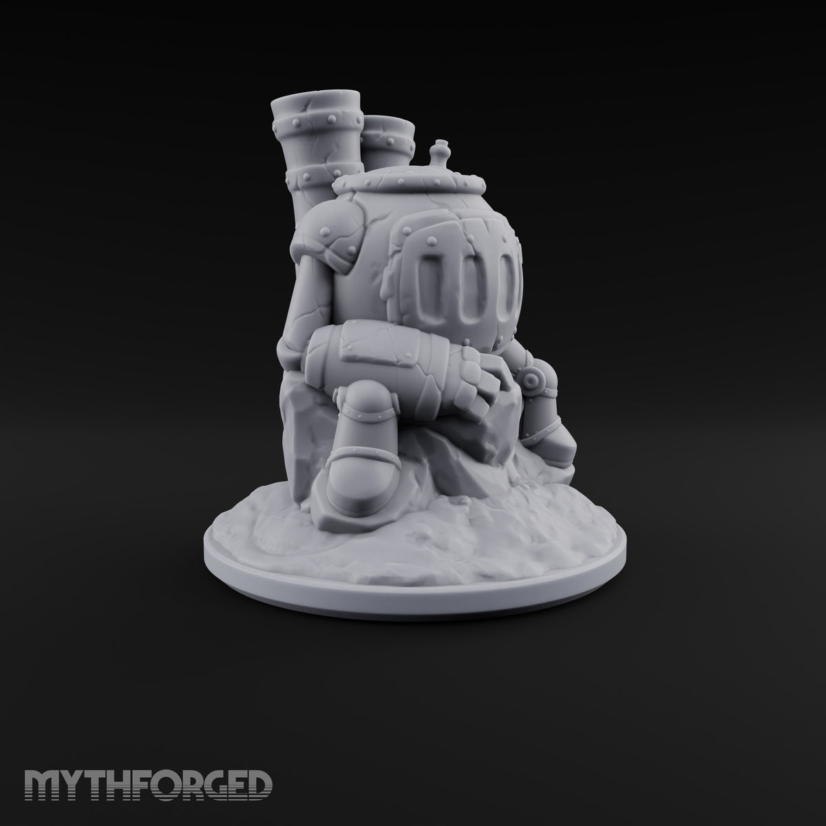 Smoke Stacks Furnace Golem C Miniature for Dungeons and Dragons, Pathfinder or other TTRPGs