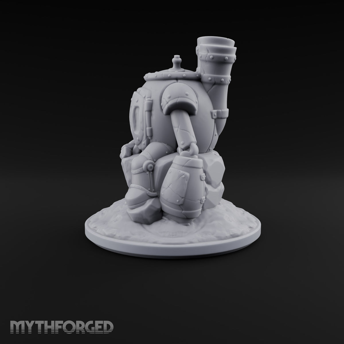 Smoke Stacks Furnace Golem C Miniature for Dungeons and Dragons, Pathfinder or other TTRPGs