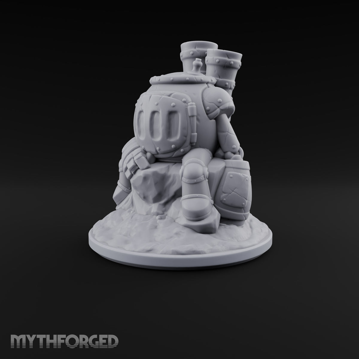 Smoke Stacks Furnace Golem C Miniature for Dungeons and Dragons, Pathfinder or other TTRPGs