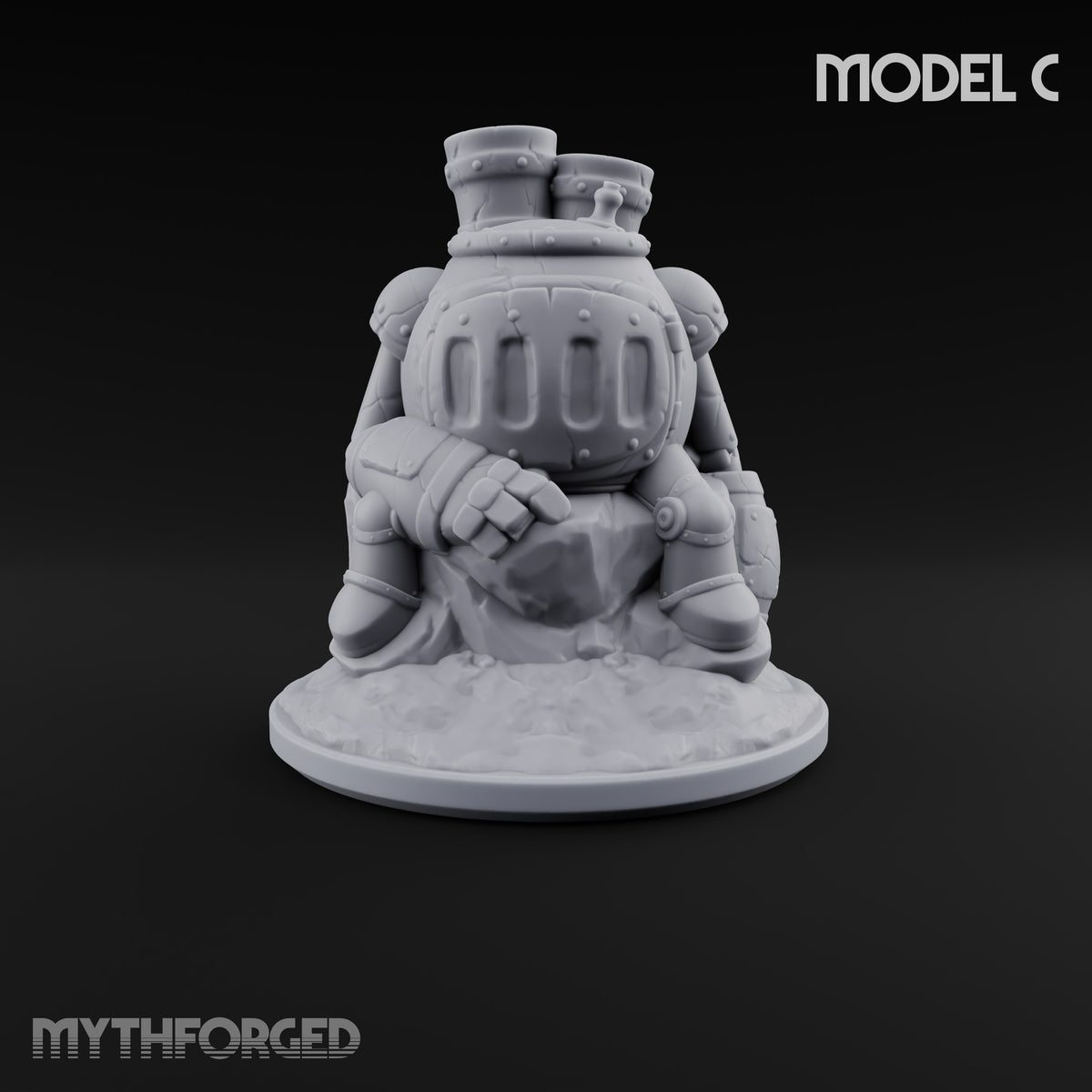 Smoke Stacks Furnace Golem C Miniature for Dungeons and Dragons, Pathfinder or other TTRPGs