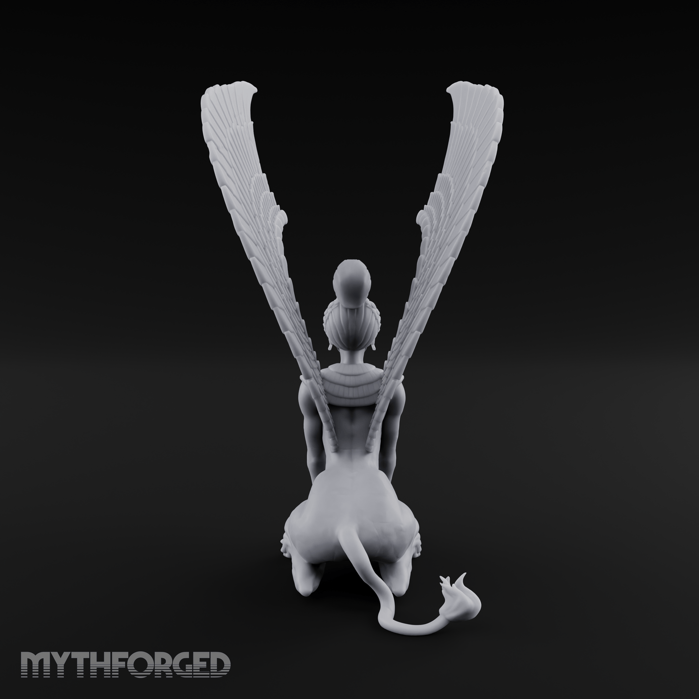 Talons Raised High Sphinx Miniature for Dungeons and Dragons, Pathfinder or other TTRPGs