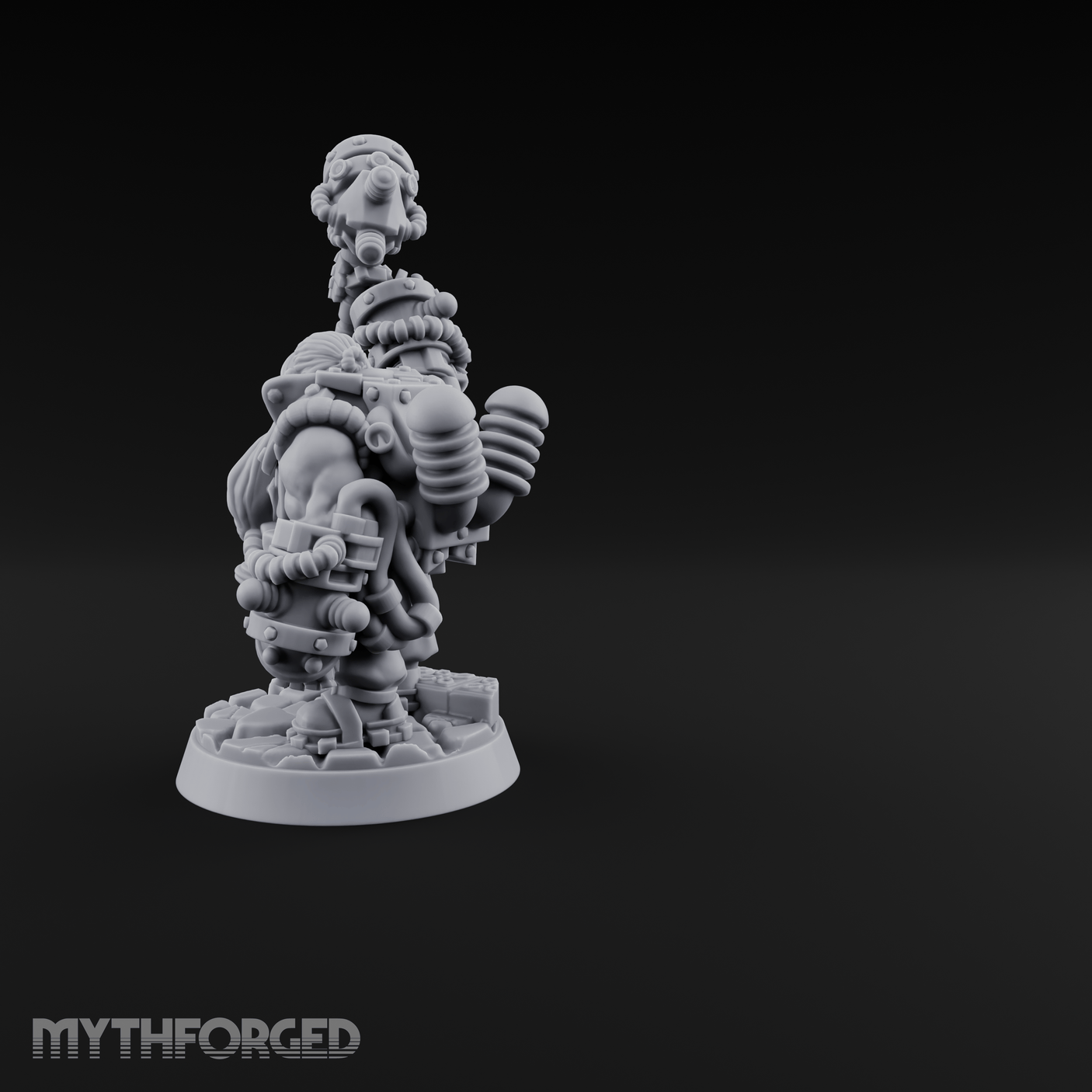 Hammer Held High Dwarf Warlord Miniature for Dungeons and Dragons, Pathfinder or other TTRPGs