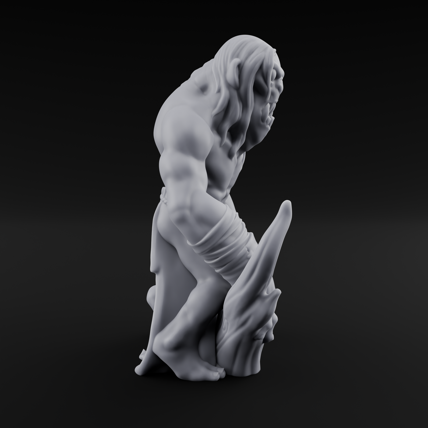 Rock Lobbing Ghoul Creeper A Miniature for Dungeons and Dragons, Pathfinder or other TTRPGs