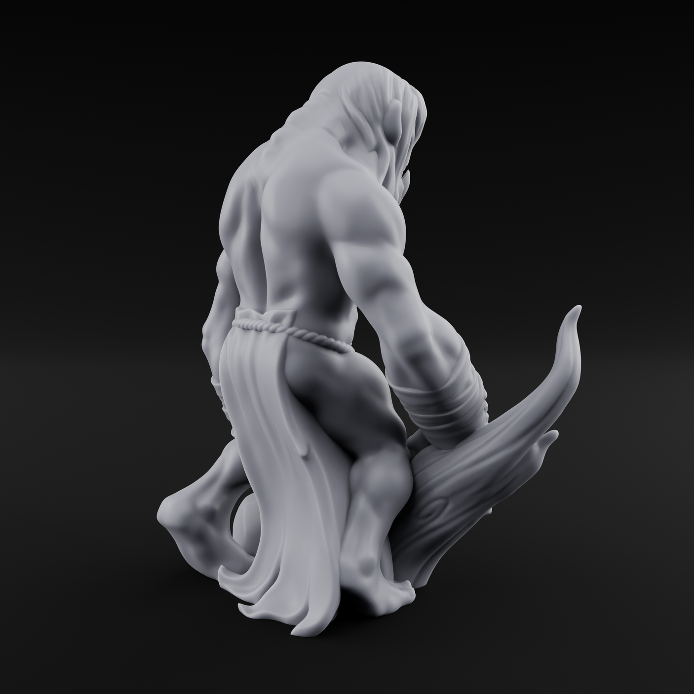 Rock Lobbing Ghoul Creeper A Miniature for Dungeons and Dragons, Pathfinder or other TTRPGs
