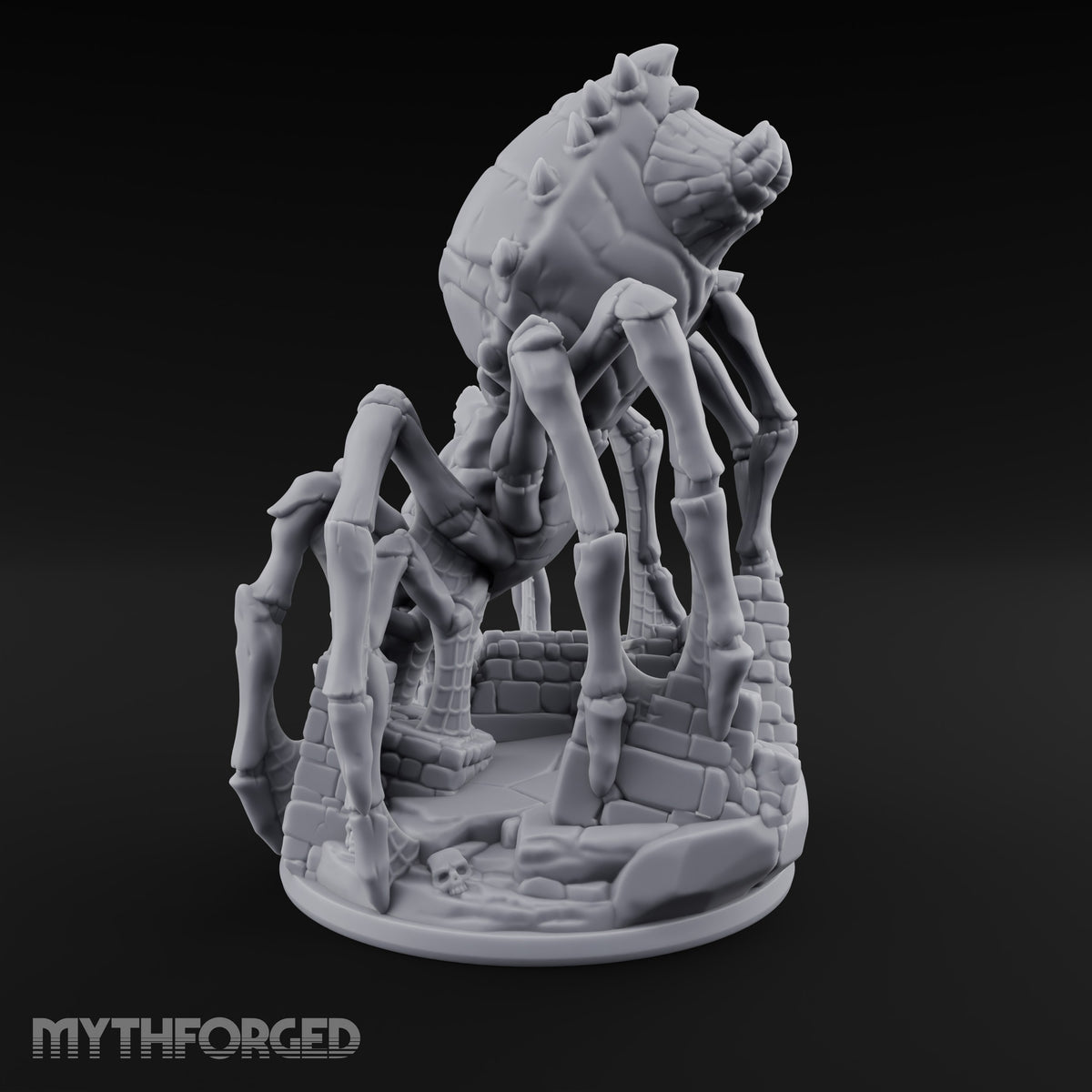 Webs Over Crumbling Brick Goblin Chief and Giant Spider A