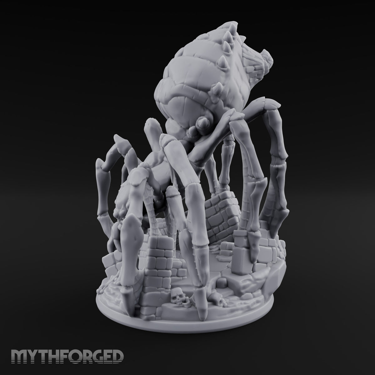 Webs Over Crumbling Brick Goblin Chief and Giant Spider A