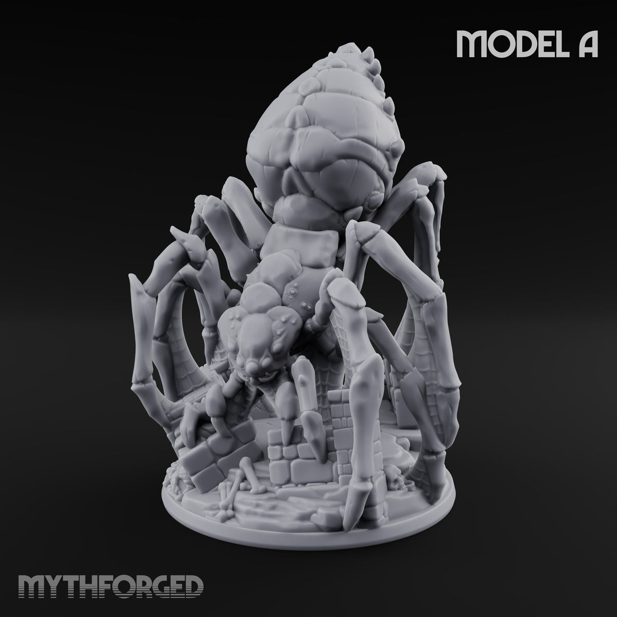 Webs Over Crumbling Brick Goblin Chief and Giant Spider — A