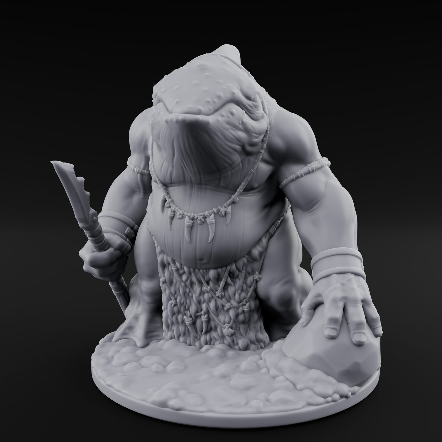 Bag Dragging Ogre Brute Miniature for Dungeons and Dragons, Pathfinder or other TTRPGs
