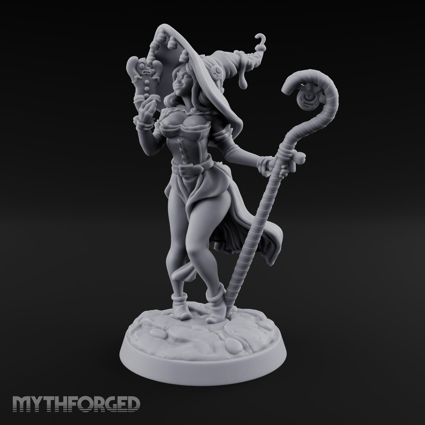 Gingerbread Man Dangling Human Witch Miniature for Dungeons and Dragons, Pathfinder or other TTRPGs