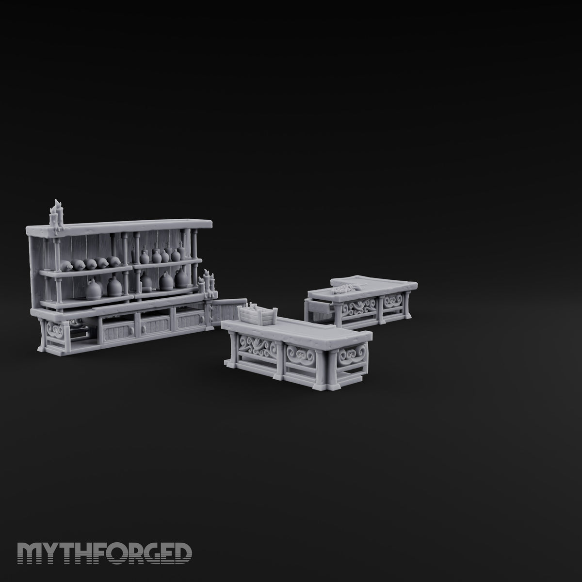 Blown Glass, Blown Budget Wooden Shop Counter Set