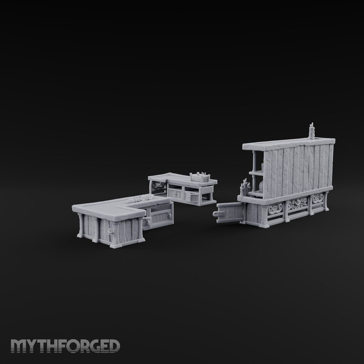 Blown Glass, Blown Budget Wooden Shop Counter Set