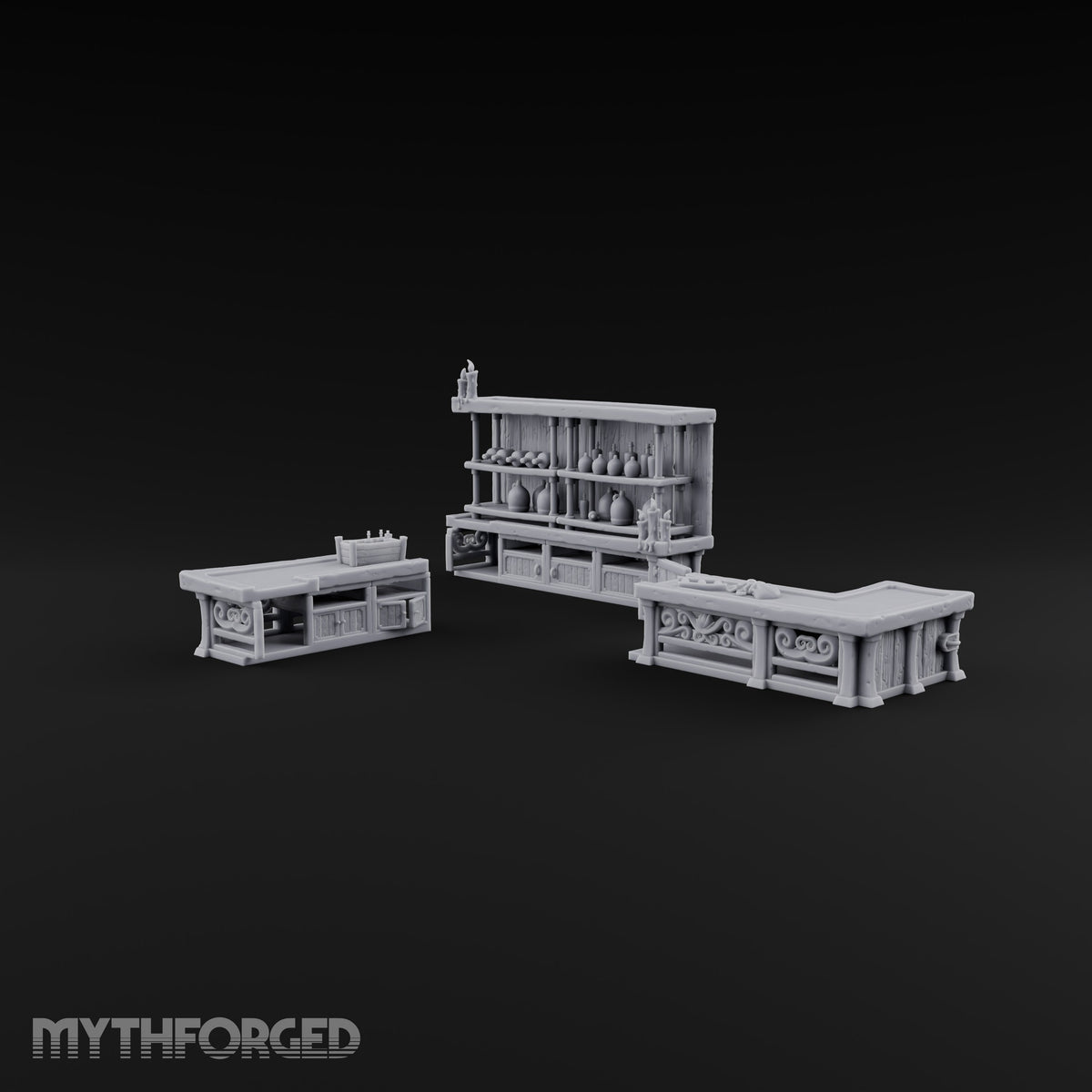 Blown Glass, Blown Budget Wooden Shop Counter Set