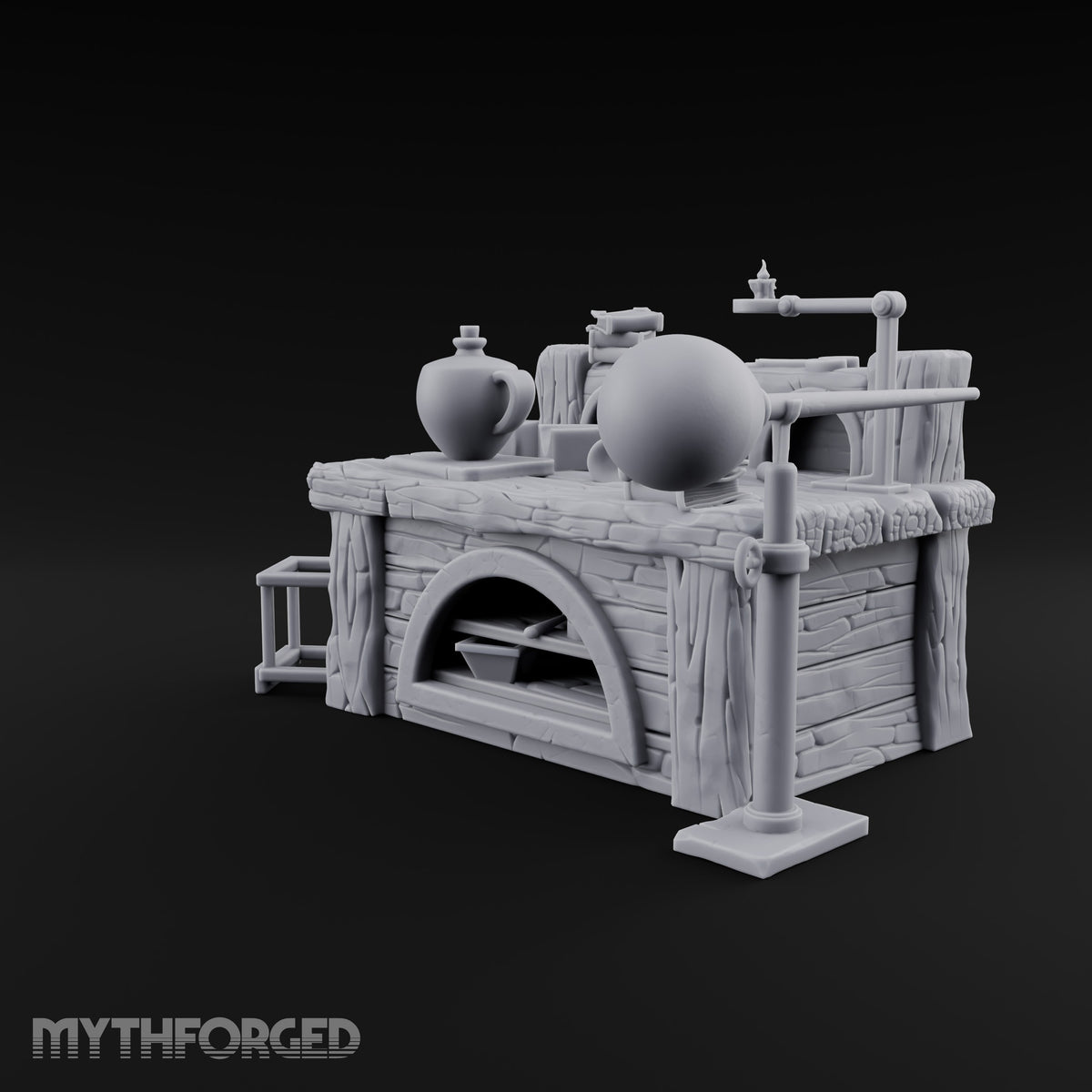 Molten Orders Cooling Overnight Wooden Glassblower Workbench Desk