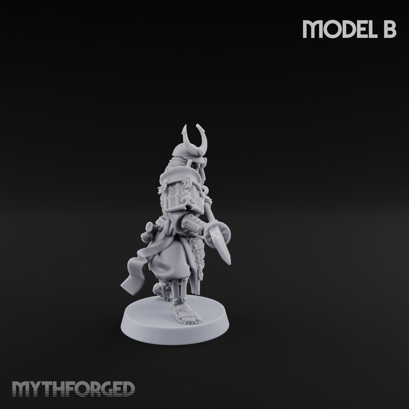 Glave Bearing Ashigaru Warrior B Miniature for Dungeons and Dragons, Pathfinder or other TTRPGs