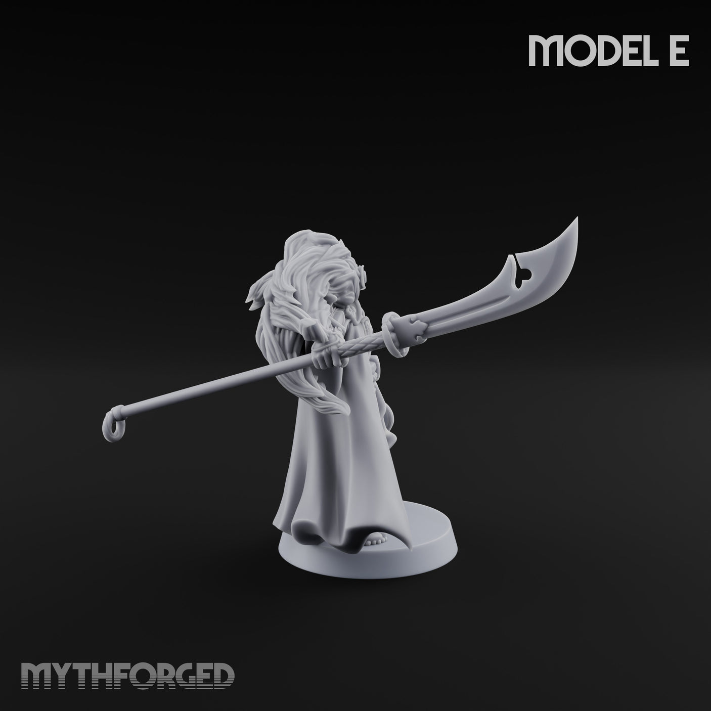 Glave Bearing Ashigaru Warrior E Miniature for Dungeons and Dragons, Pathfinder or other TTRPGs