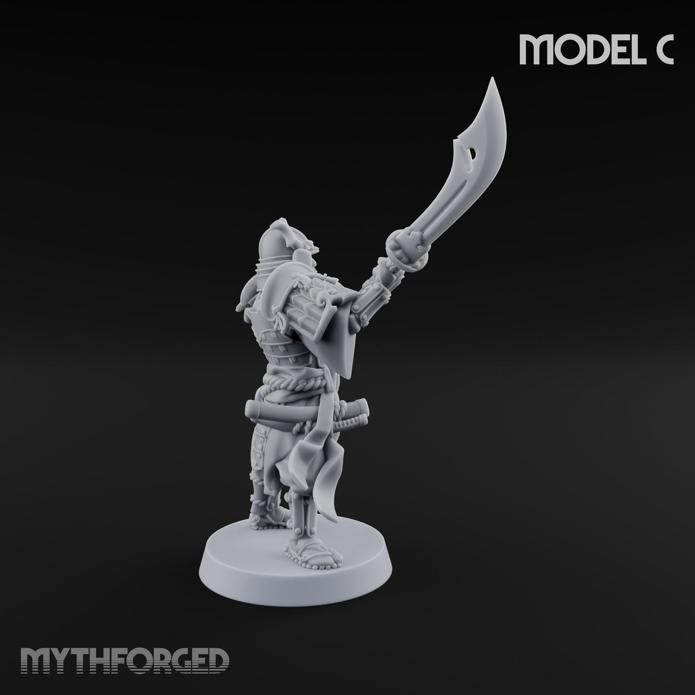 Glave Bearing Ashigaru Warriors Miniature for Dungeons and Dragons, Pathfinder or other TTRPGs