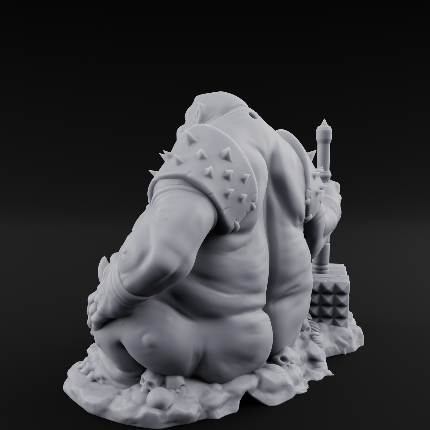 Belly Mouthed Demon Glutton Miniature for Dungeons and Dragons, Pathfinder or other TTRPGs