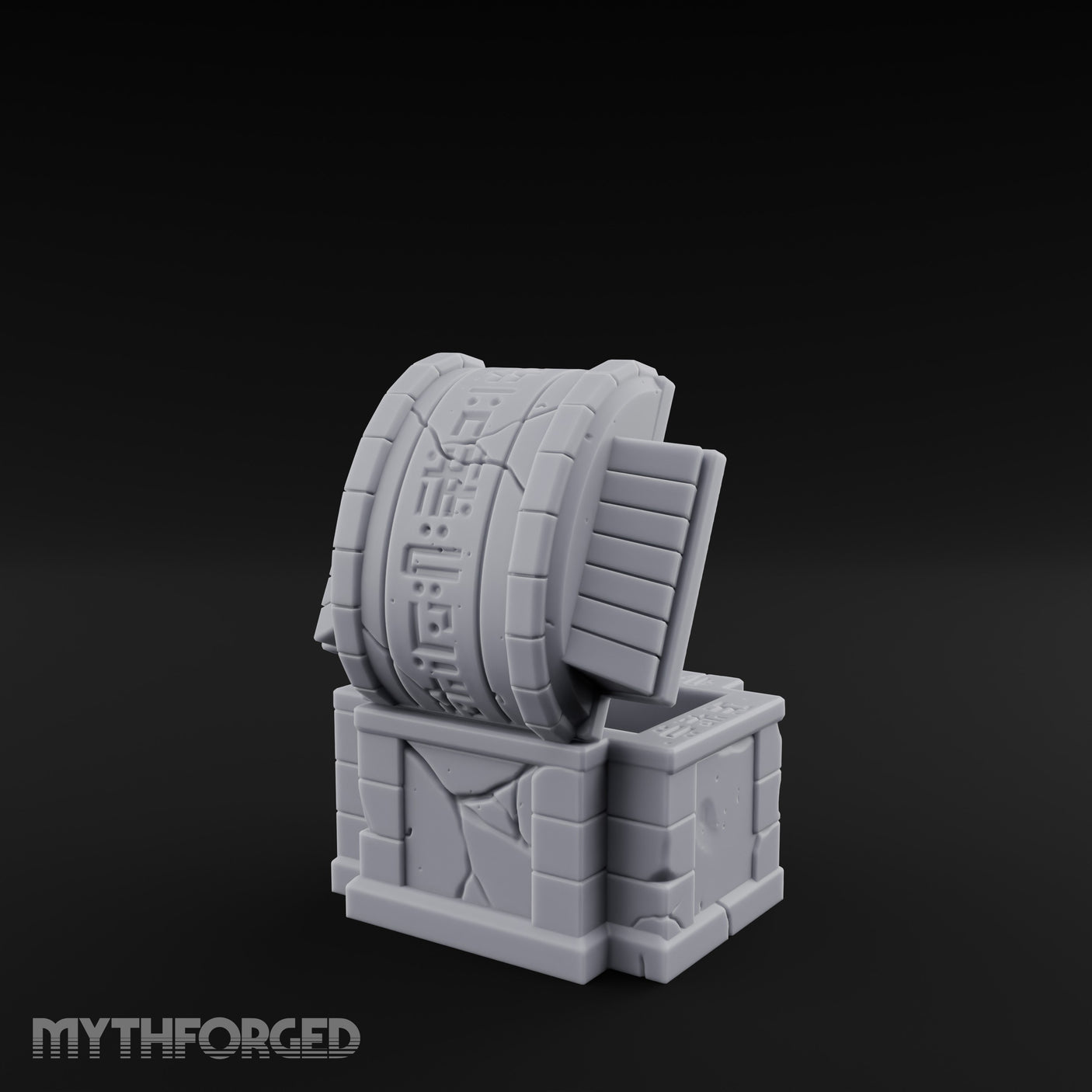 Glyph-Bordered Crack-Faced Stone Treasure Chest gallery 5