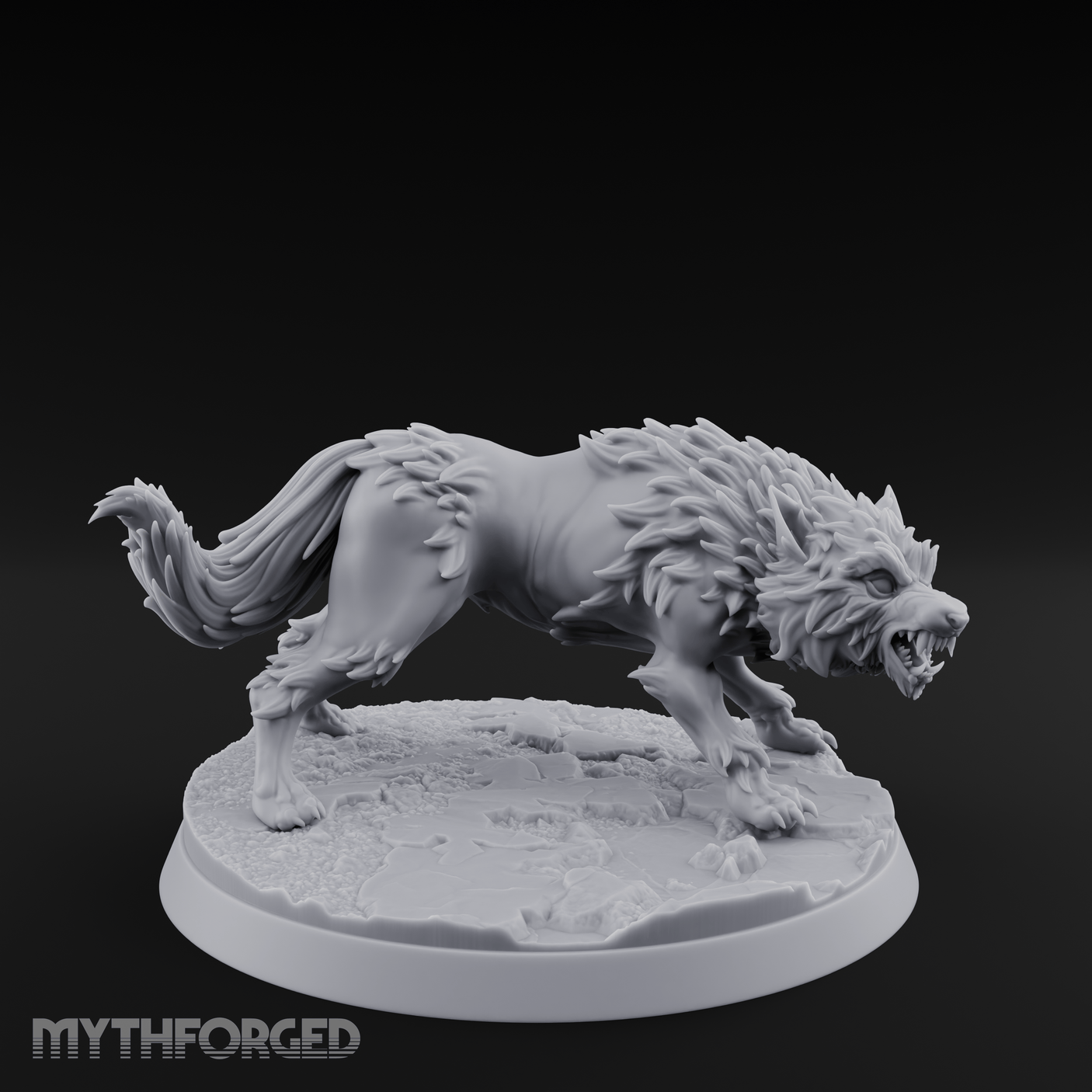 Sniffing The Ground Wolf Miniature for Dungeons and Dragons, Pathfinder or other TTRPGs