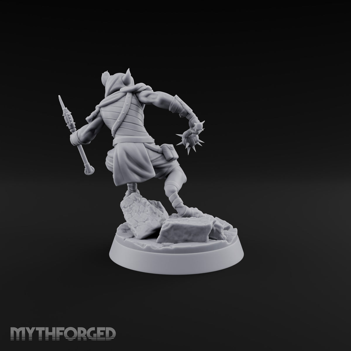 Hunting Pack Fans Out Gnoll Warrior B — Axe & Mace