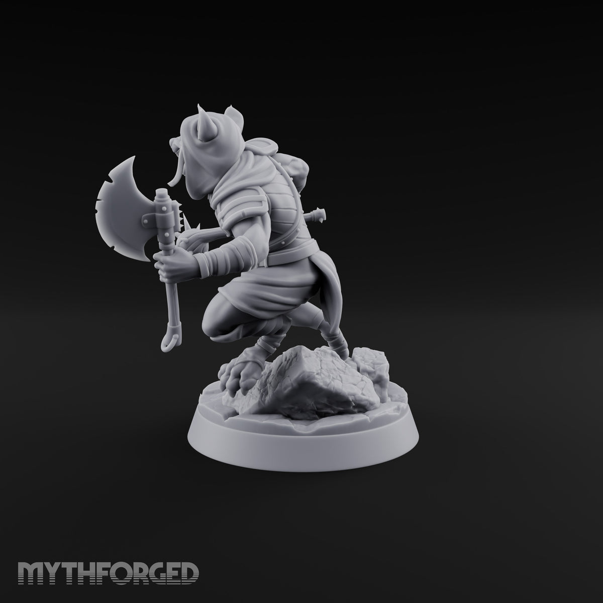 Hunting Pack Fans Out Gnoll Warrior B — Axe & Mace