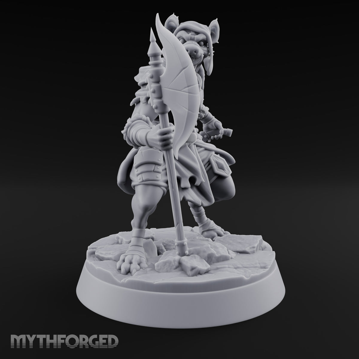 Hunting Pack Fans Out Gnoll Warrior C — Glaive & Knife