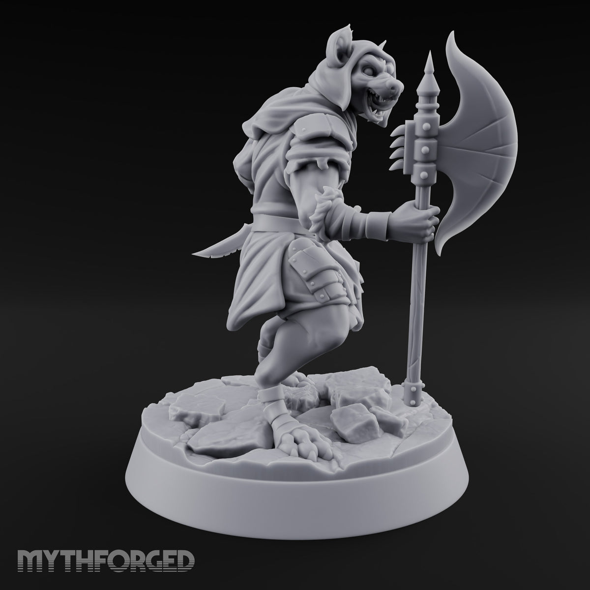 Hunting Pack Fans Out Gnoll Warrior C — Glaive & Knife