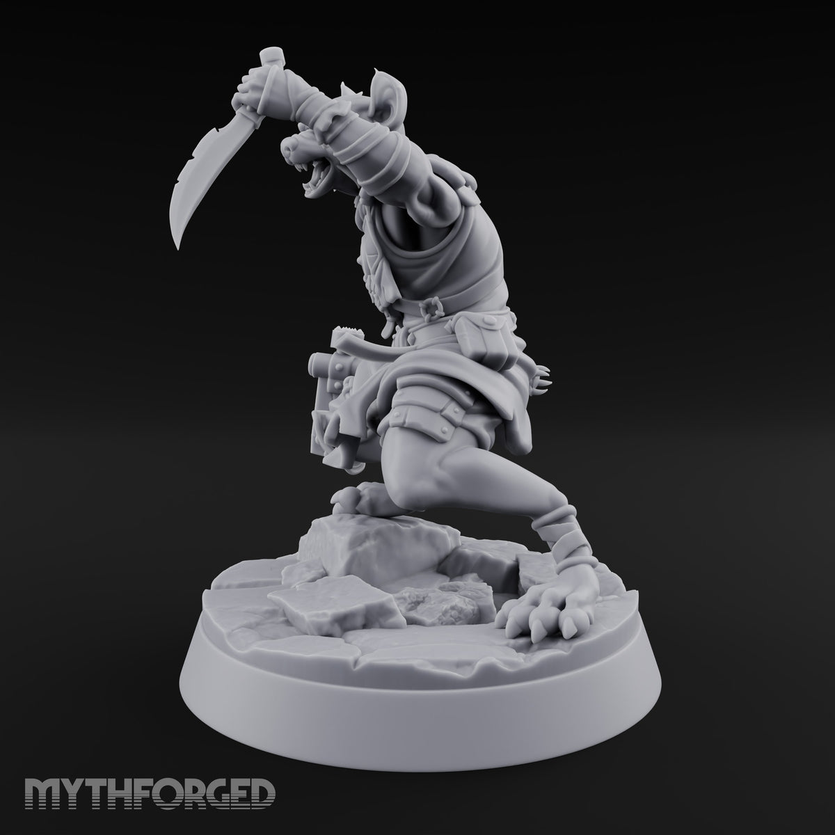 Hunting Pack Fans Out Gnoll Warrior D — Axe & Dagger