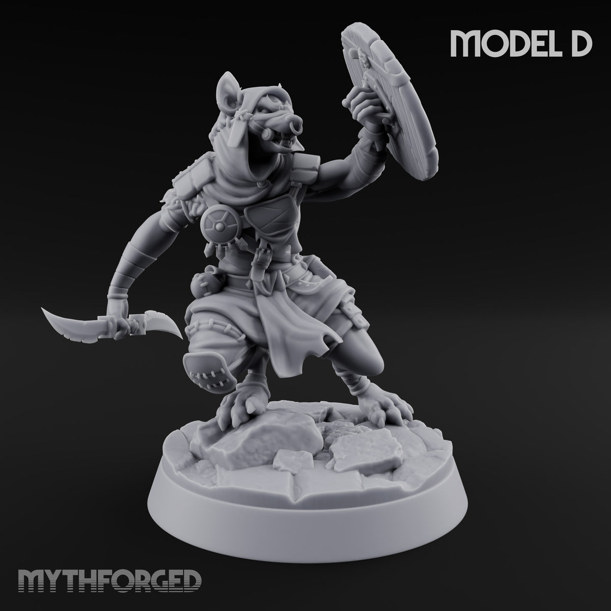 Hunting Pack Fans Out Gnoll Warrior D — Scimitar & Shield