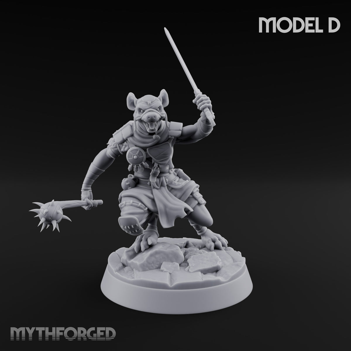 Hunting Pack Fans Out Gnoll Warriors — D · Sword & Knife + Sword & Knife + Scythe & Sabre + Sword & Mace