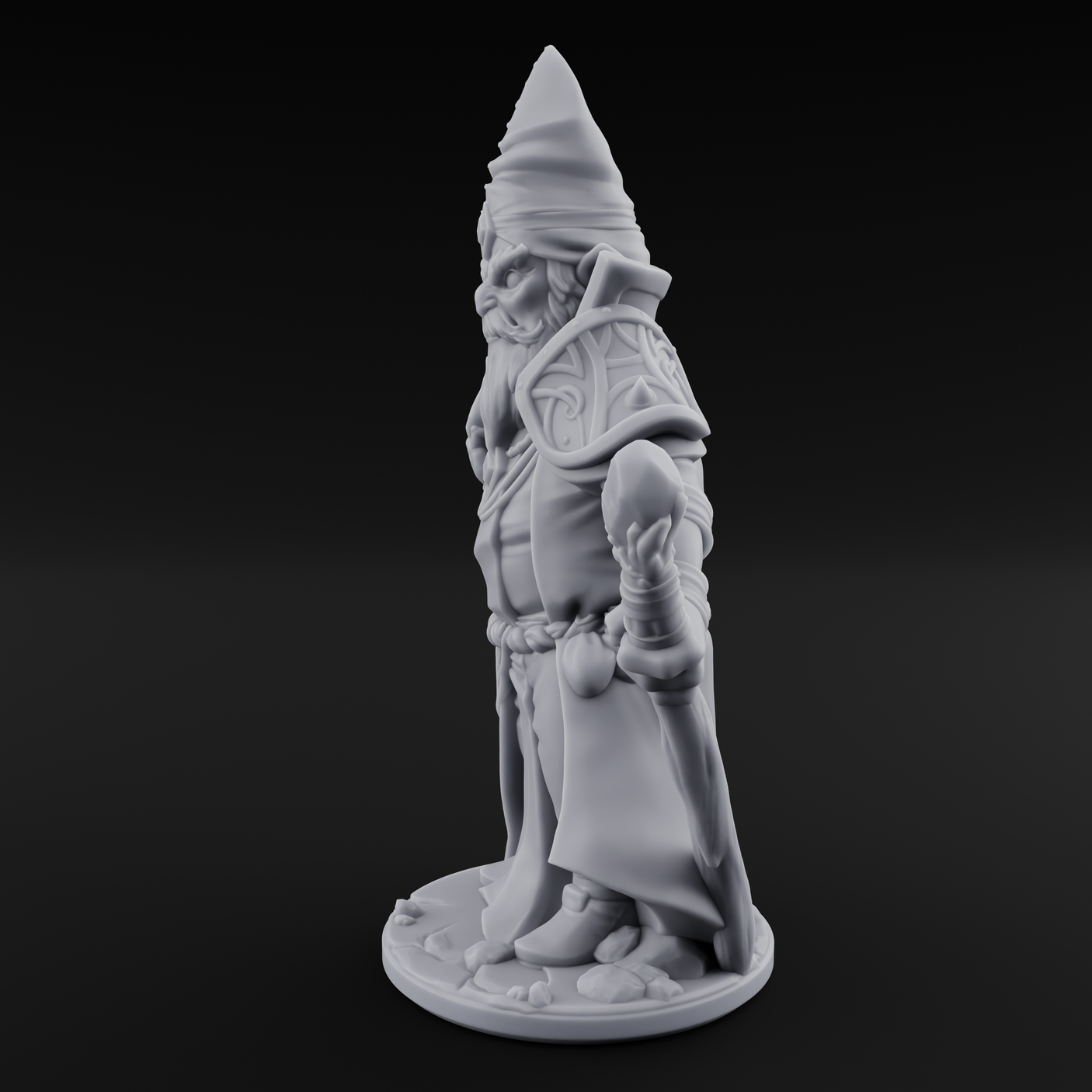 Flame Palming Gnome Pyromancer C Miniature for Dungeons and Dragons, Pathfinder or other TTRPGs